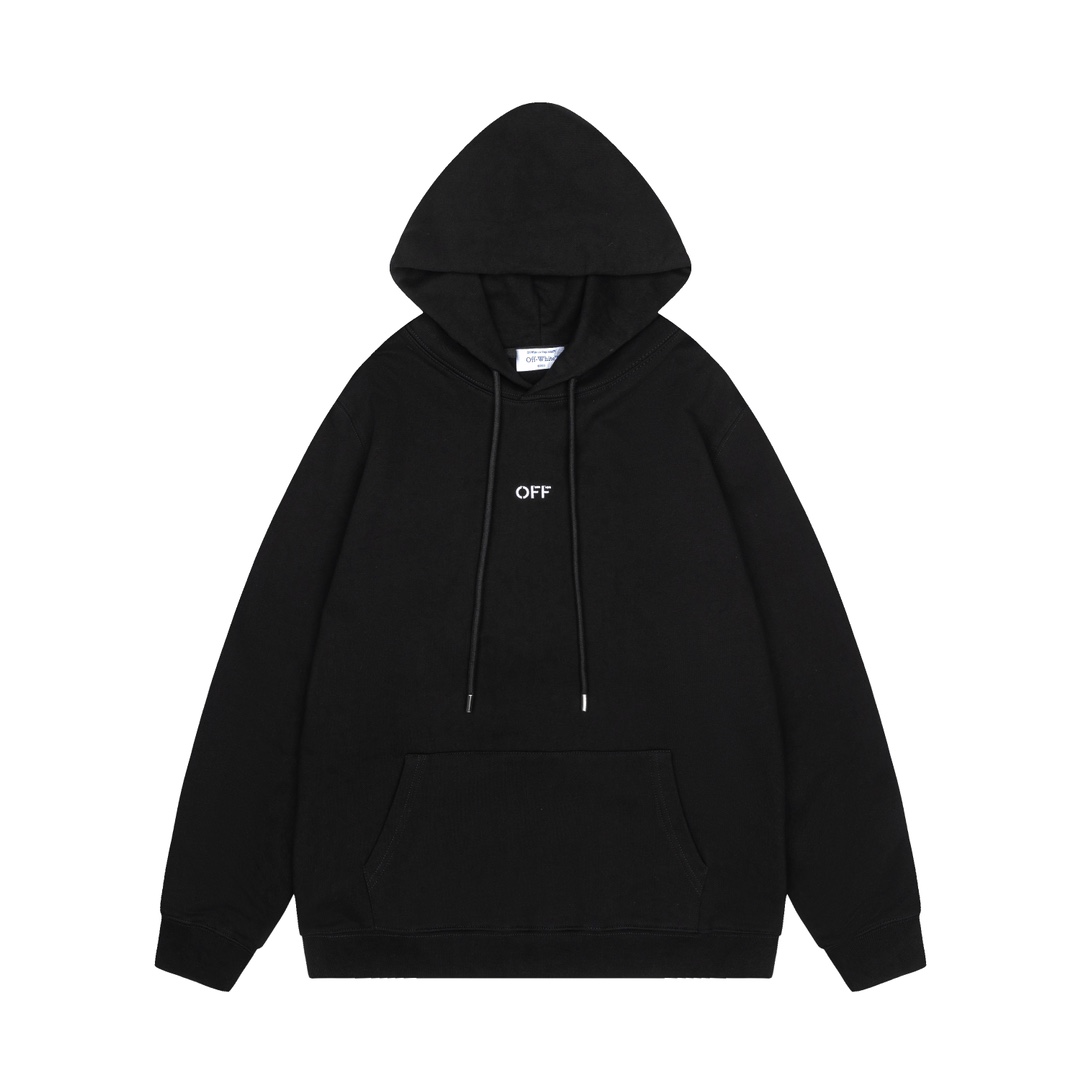 Off-White 24SS new embroidered scythe and arrow loose-fit hoodie