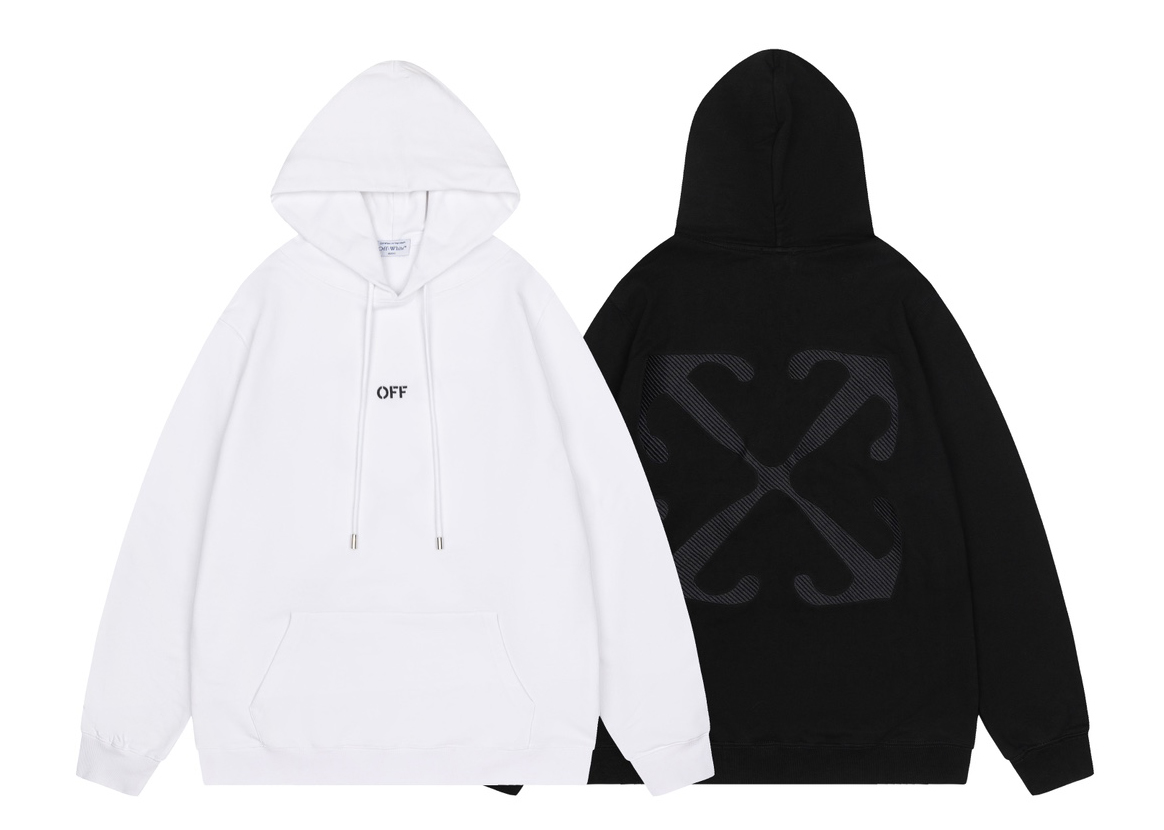Off-White 24SS new embroidered scythe and arrow loose-fit hoodie