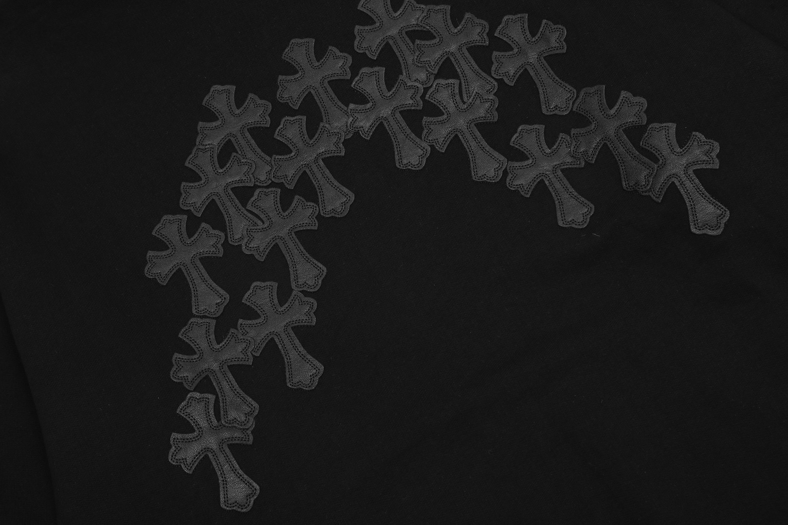 Chrome Hearts black embroidered and printed heavy-duty zip-up hoodie