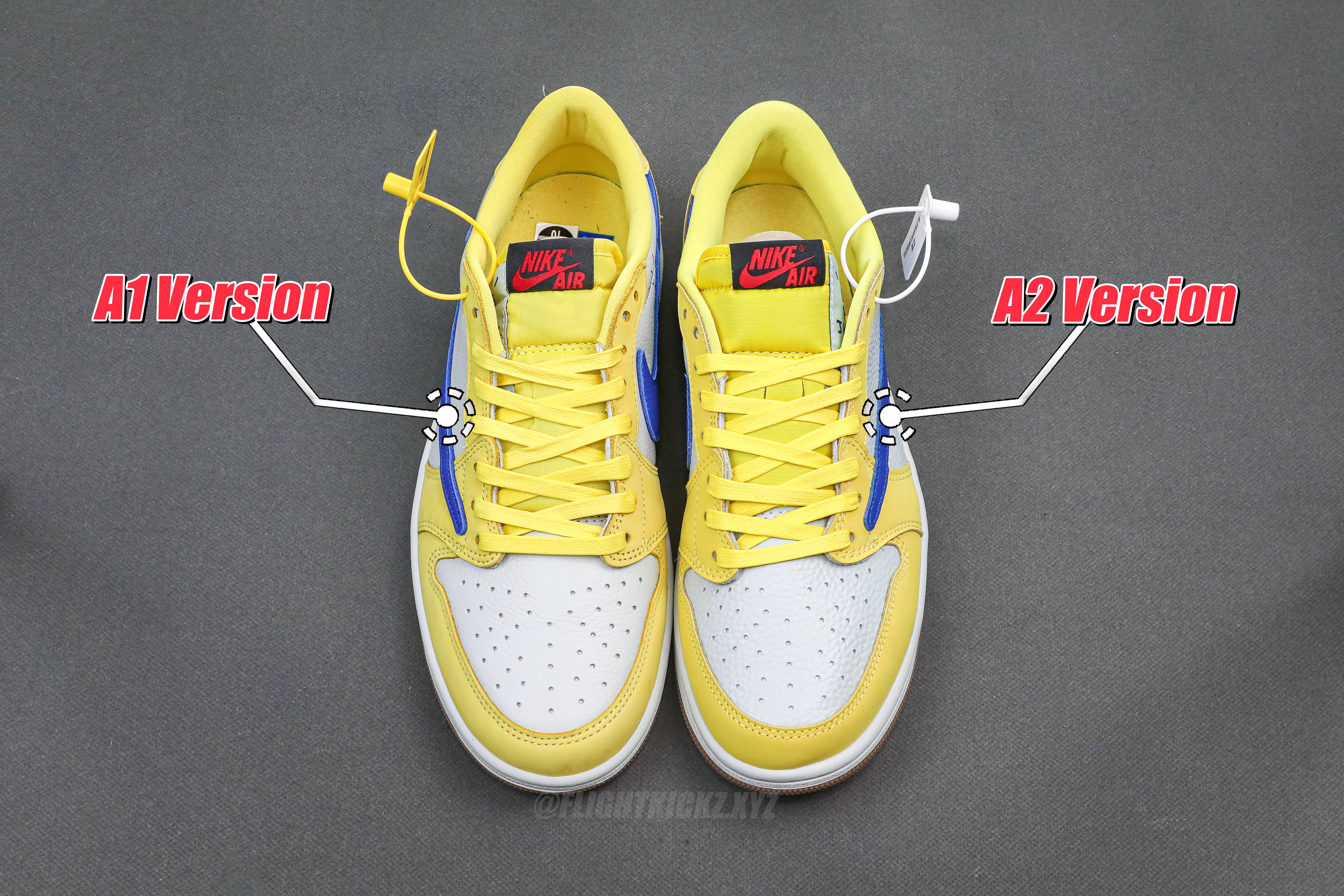 Travis Scott x Air Jordan 1 Retro Low OG SP “ElkinsCanary Yellow”（A2 Batch)