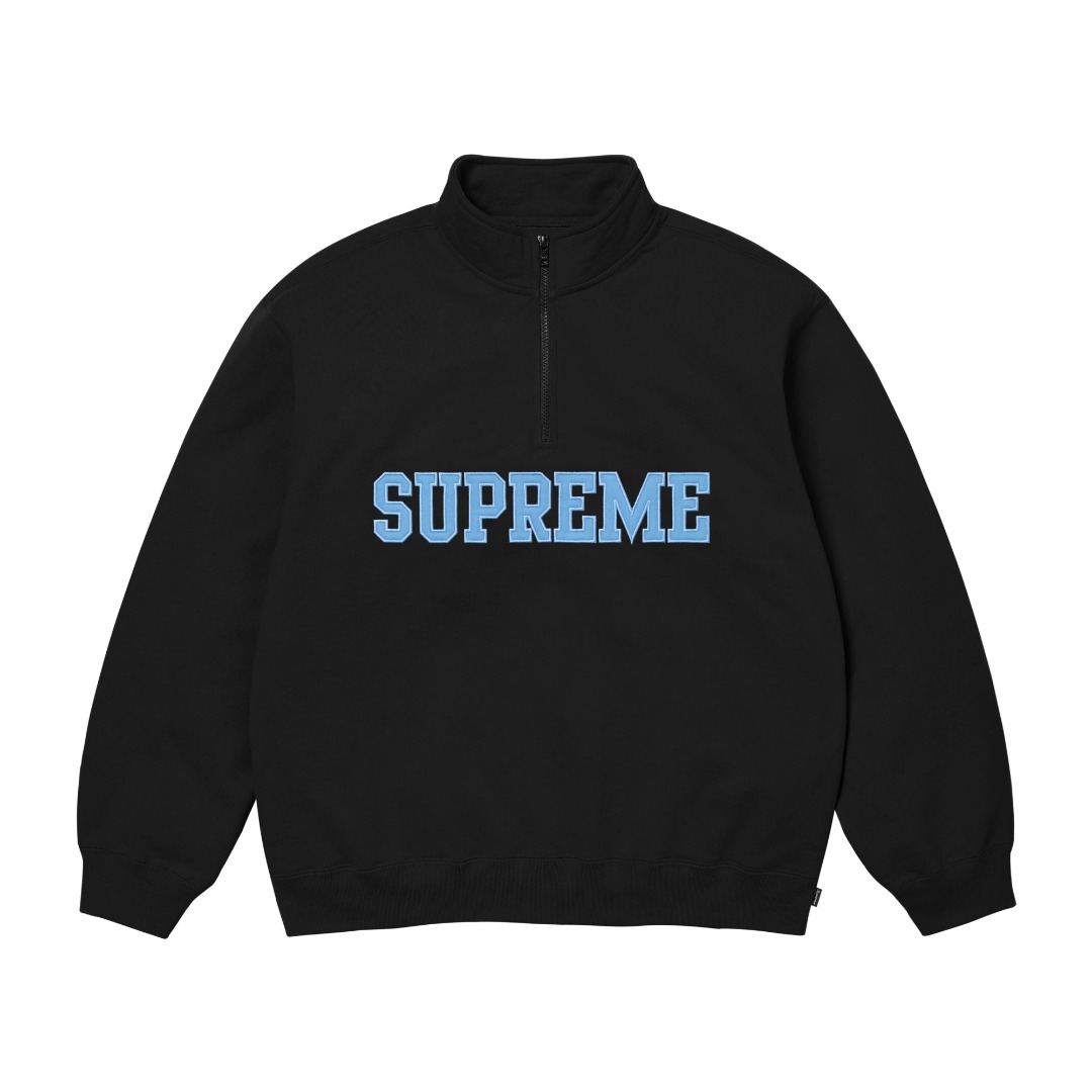 Suprem3 24FW Collegiate Half Zip Pullover Hoodie