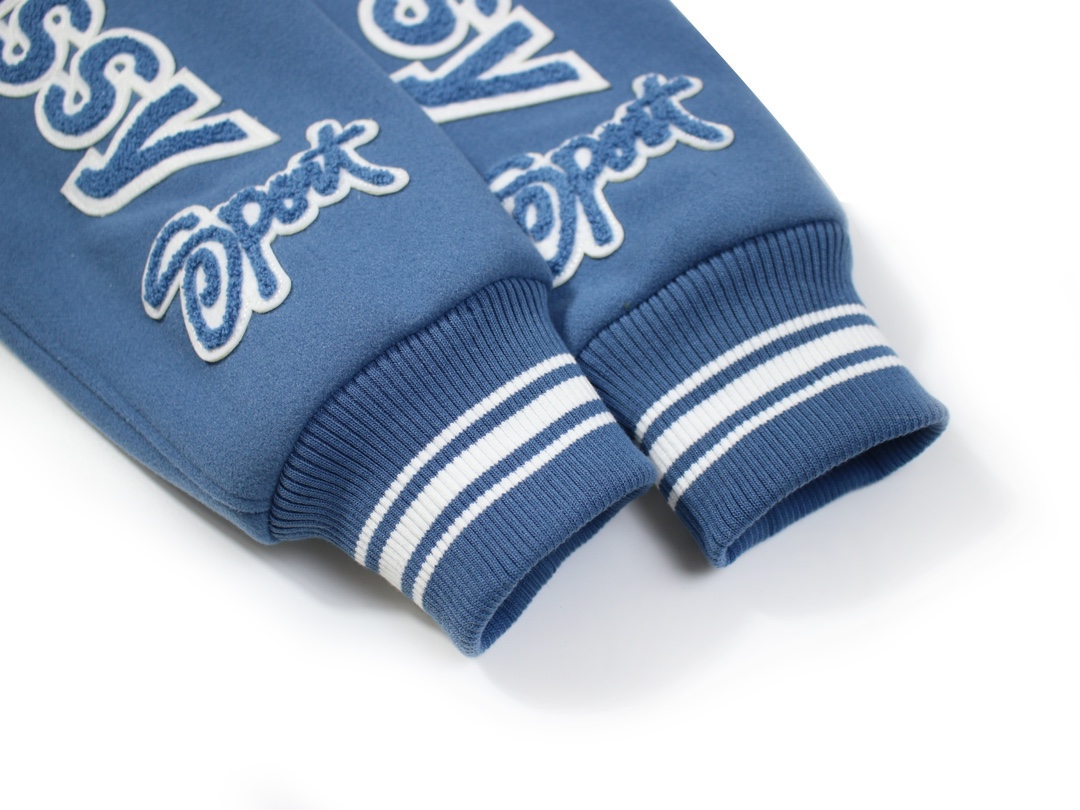 Stussy FW24 Embroidery ArmsVarsity Jacket