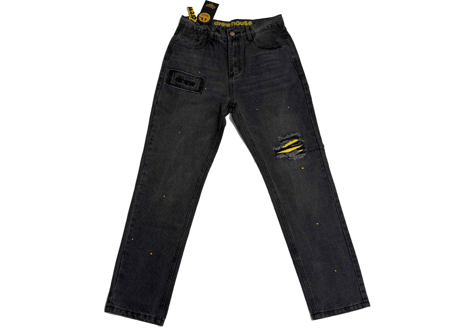 Drew House Broken Hole Washed Splash Ink Jeans