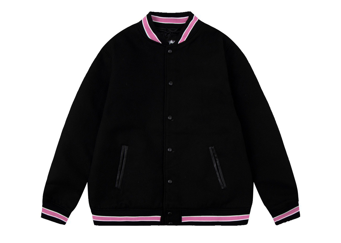Stussy S Talk Melton Varsity Jacket