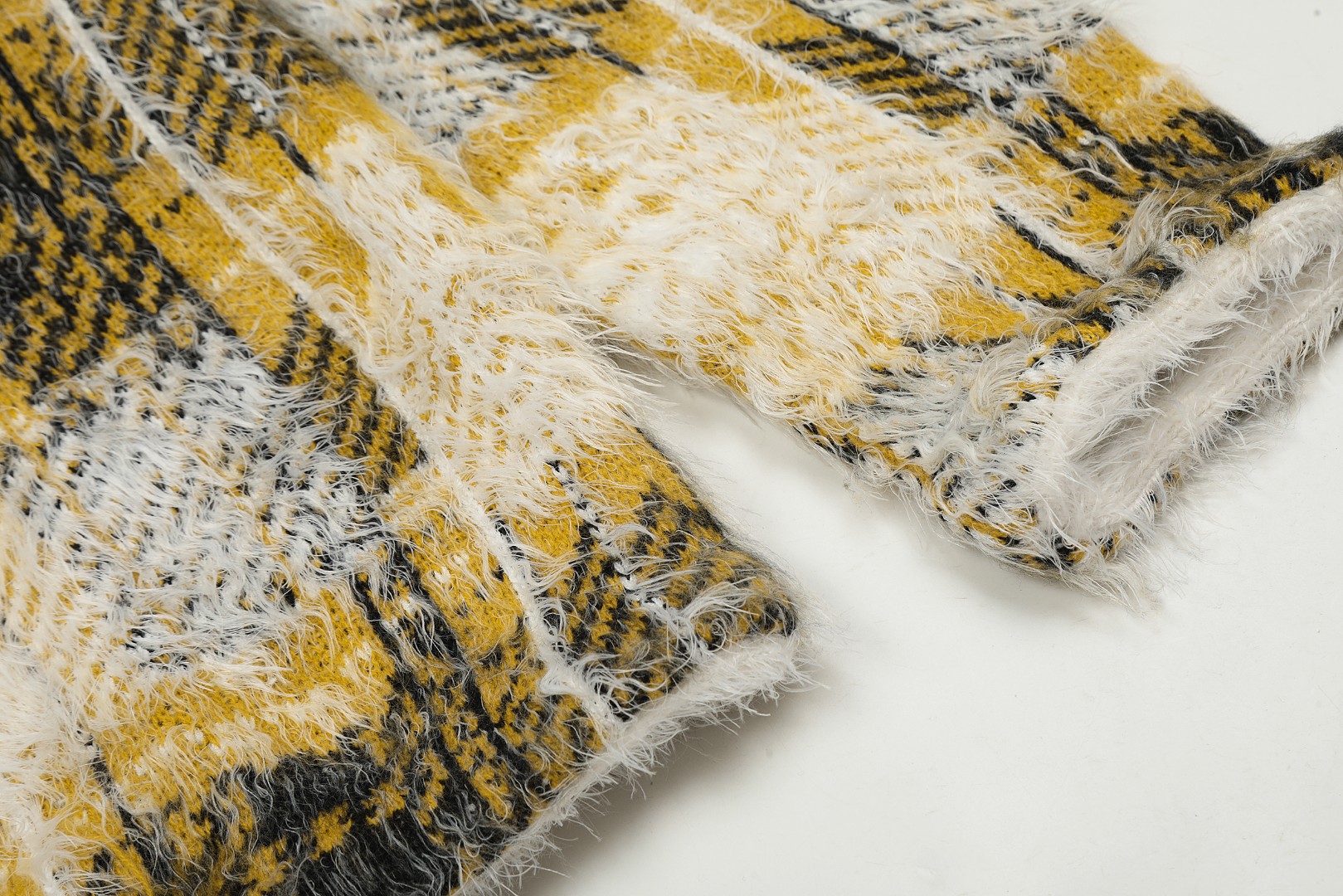 Stussy Hairy Plaid Cardigan Sweater