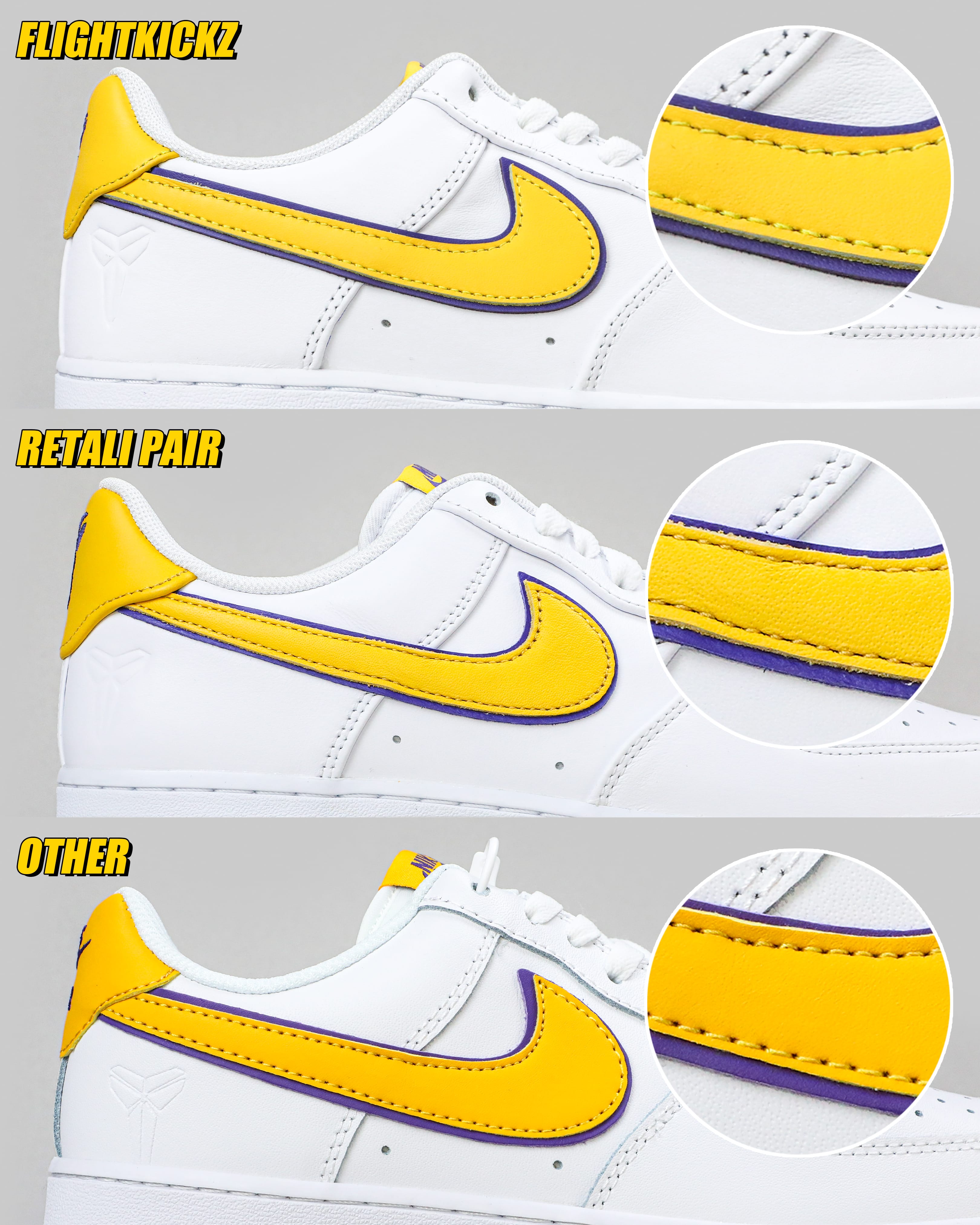 Nike Air Force 1 Low Retro QS Kobe Bryant Lakers Home（Ln5 A1）