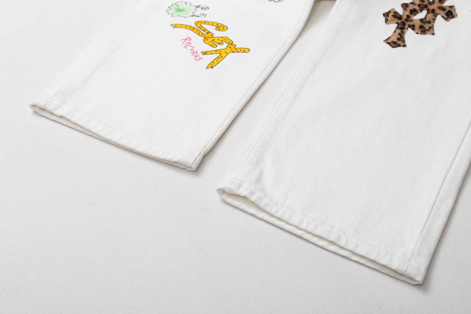 Chrome Hearts Ancient graffiti with Leopard Print Pants