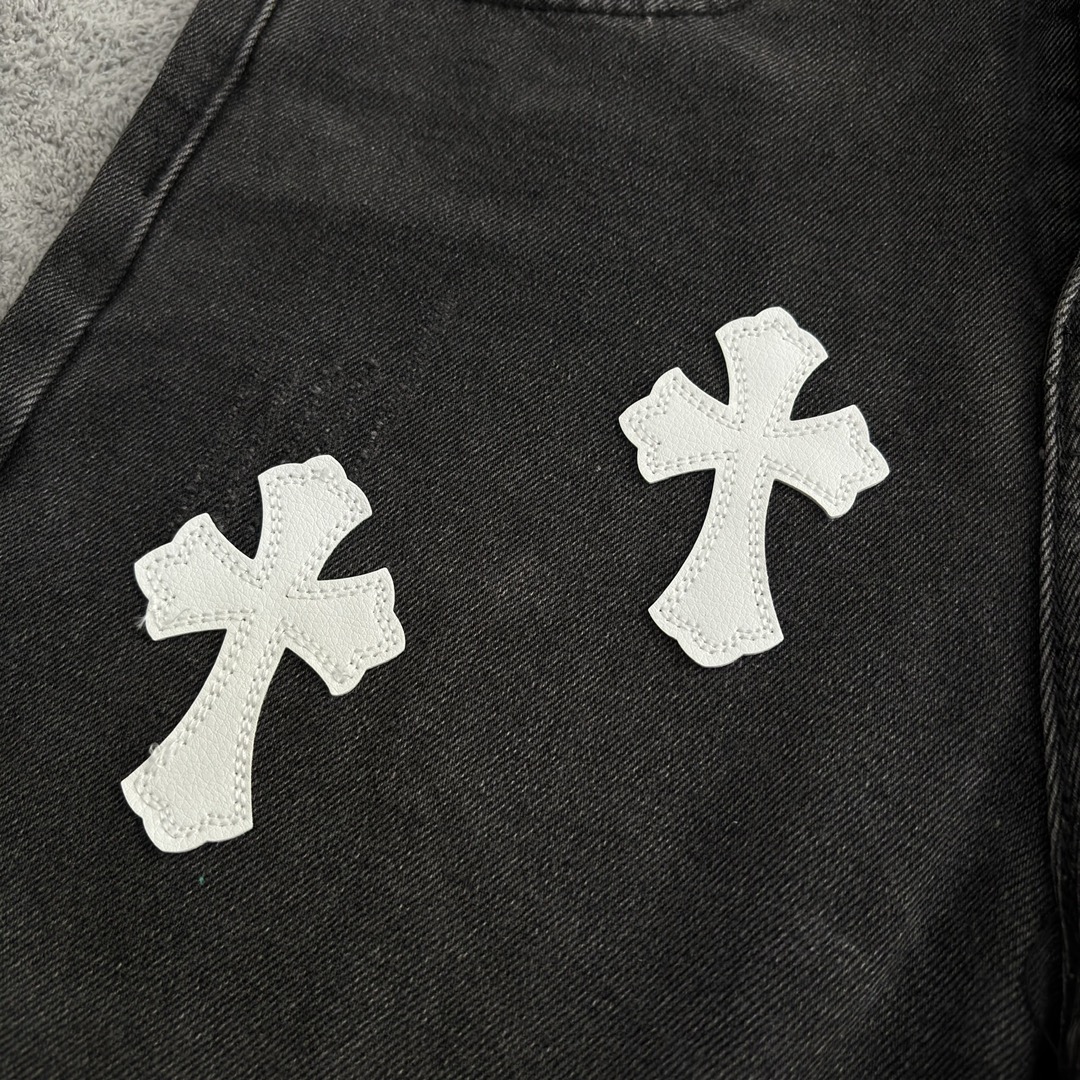 Chrome Hearts White Crosses Pants
